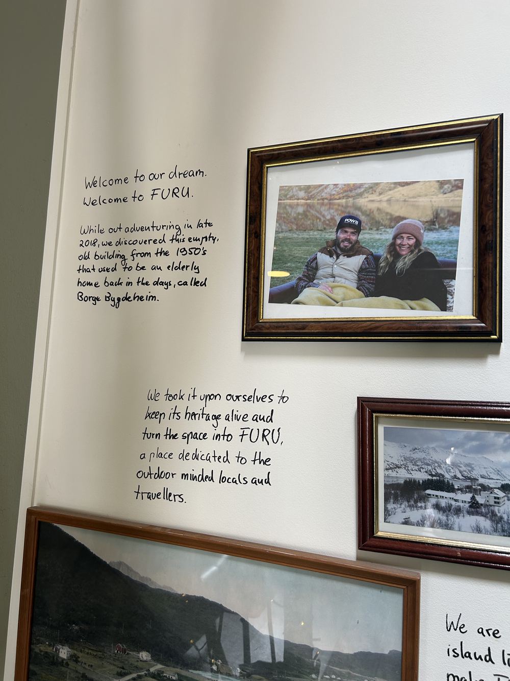 A sign with inspiring quotes at Furu Café
